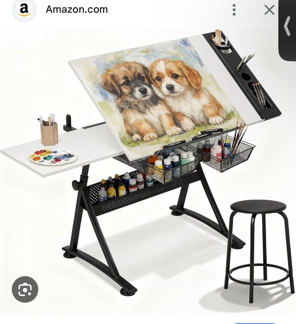 Professional Drafting Table for Adults with Stool