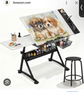 Professional Drafting Table for Adults with Stool