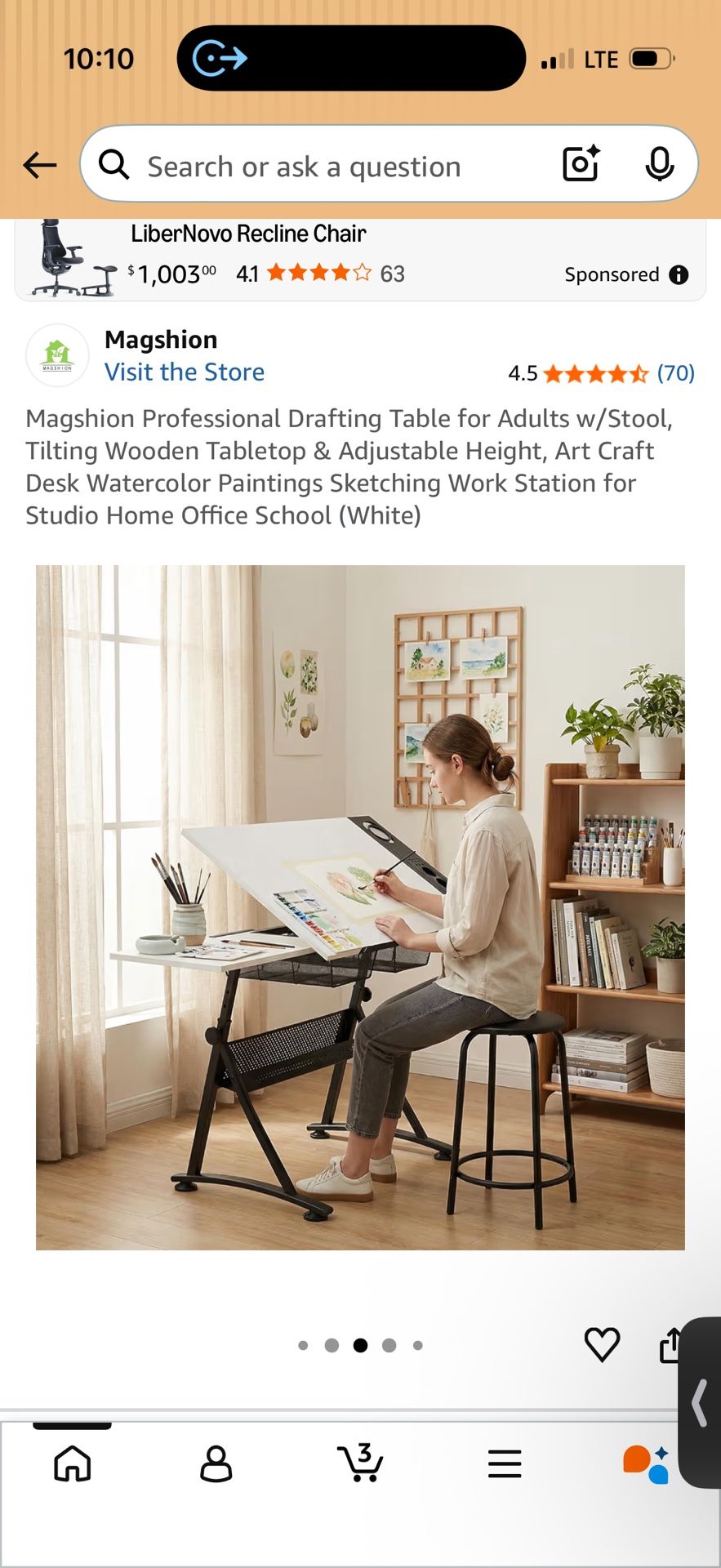 Professional Drafting Table for Adults with Stool