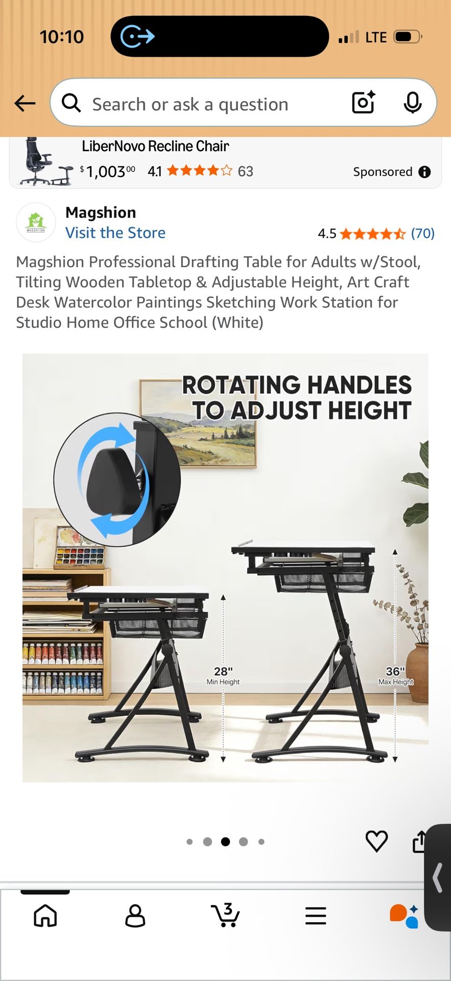 Professional Drafting Table for Adults with Stool
